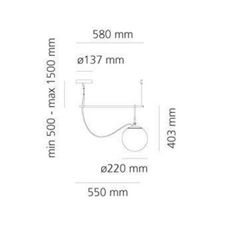Artemide nh S1 22 suspended lamp