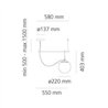 Artemide nh S1 22 suspended lamp