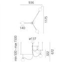 Artemide nh S3 14 Cluster suspended lamp