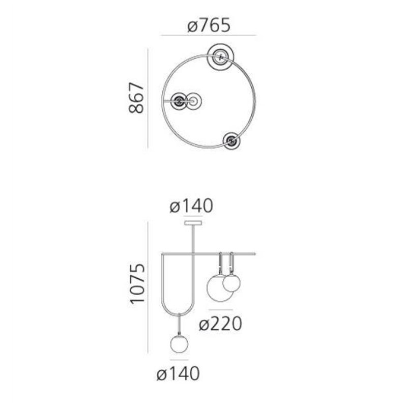 Artemide nh S4 Circulaire suspended lamp