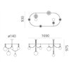 Artemide nh S5 Elliptic suspended lamp