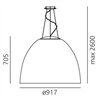 Artemide NUR 1618 Acoustic suspended lamp