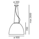 Artemide Nur 1618 Led suspended lamp