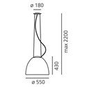 Artemide Nur Gloss Led suspended lamp