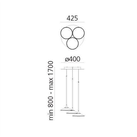 Artemide Orsa Cluster 3 suspended lamp