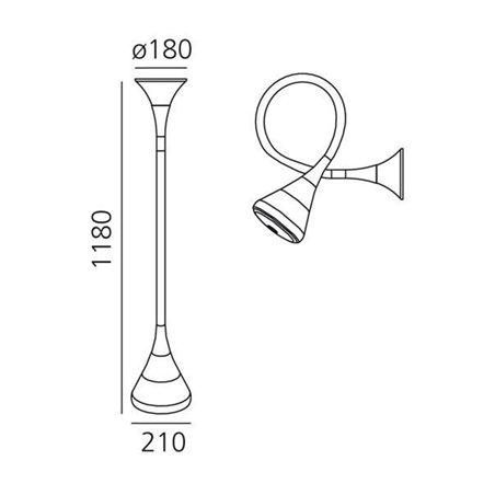 Artemide Pipe Led Wall lamp / ceiling lamp