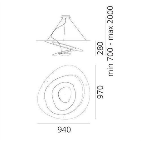 Artemide Pirce Led suspended lamp