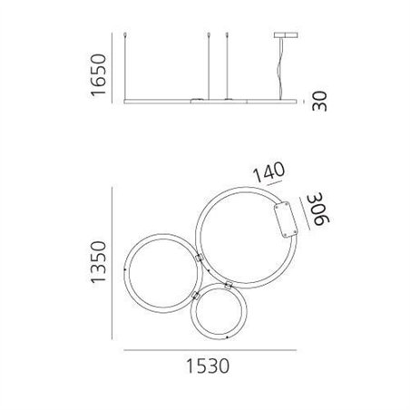 Artemide Ripple Cluster 3 suspended lamp