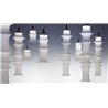 Artemide fabric 53 + metal hoops inox