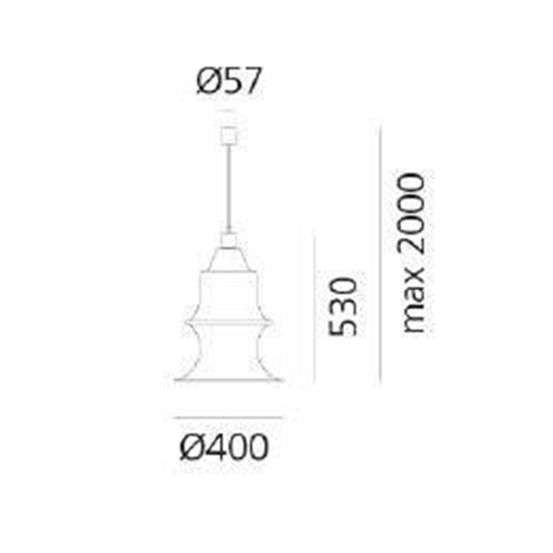 Artemide freproof fabric 53 + metal hoops inox