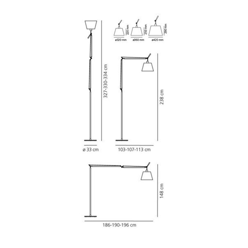 Artemide Tolomeo Mega Led Body lamp
