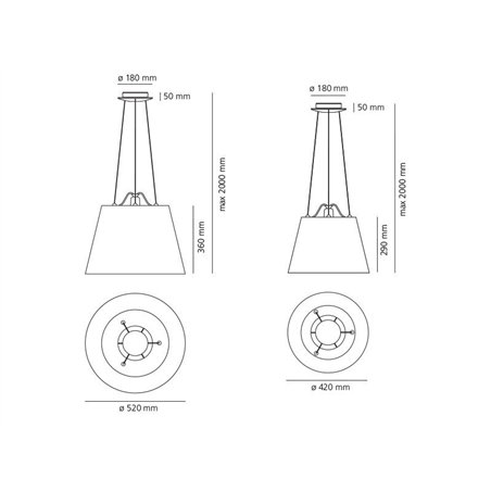 Artemide Tolomeo Mega Suspension Body