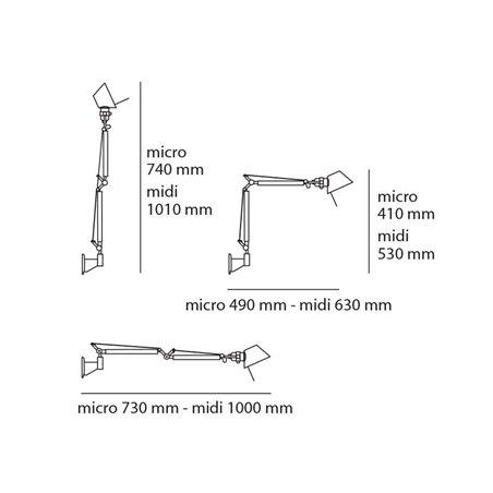 Artemide Tolomeo Micro Led Body lamp