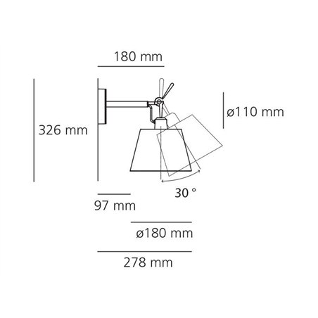 Artemide Tolomeo Diffusore 32 Wall Body