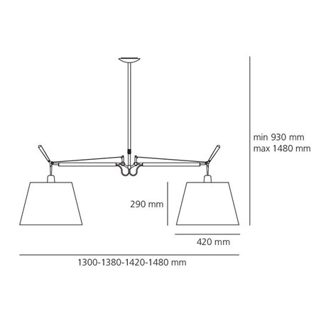 Artemide Tolomeo Basculante Suspension 2 Body