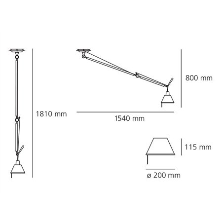 Artemide Tolomeo Decentra Suspension Body