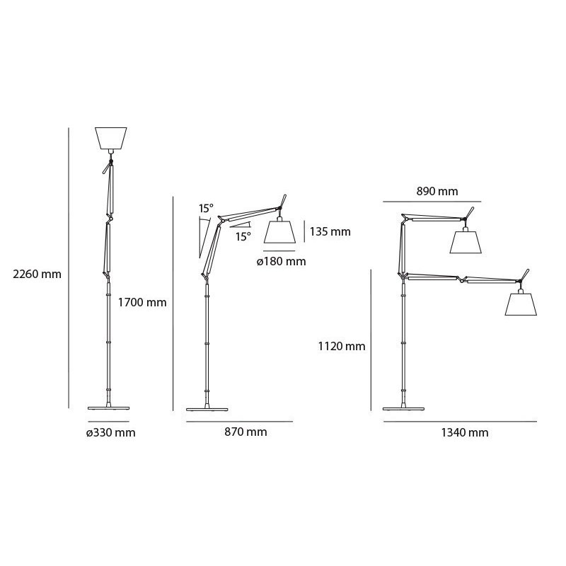 Artemide Tolomeo body with diffuser
