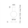 Artemide Discovery Vertical 70 White Violet Integralis Suspension suspension lamp