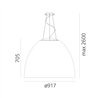 Artemide Nur 1618 Acoustic White Integralis suspension lamp