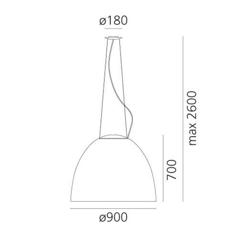 Artemide Nur 1618 White Integralis suspension lamp