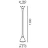Artemide Pipe Led Suspension White Integralis suspension lamp