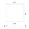 Artemide Alphabet Of Light Square 180 Semi-Recessed Ceiling lamp / Wall lamp