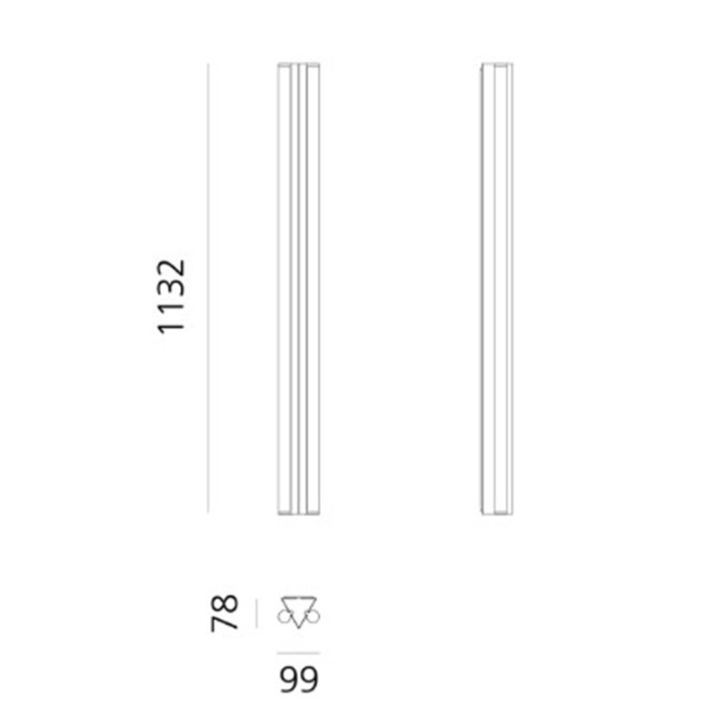 Artemide Dreispitz - 2 Diffused Emission - 120 Deckenlampe / Wandlampe