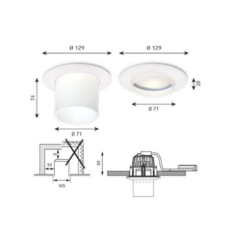 Louis Poulsen Ah Mini Short Ceiling Lamp