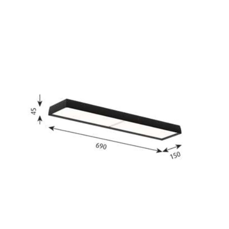Louis Poulsen Lp Slim Box Semi-Recessed Deckenleuchte