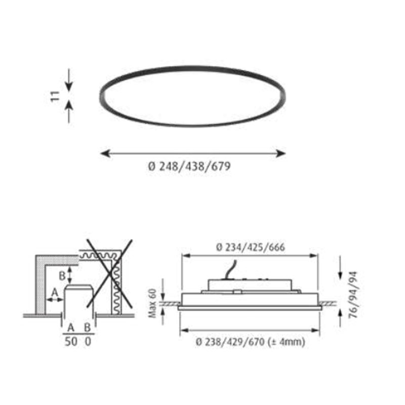 Louis Poulsen Lp Slim Round Recessed ⌀250 Deckenleuchte