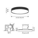 Louis Poulsen Lp Slim Round Semi Recessed ⌀680 Ceiling Lamp