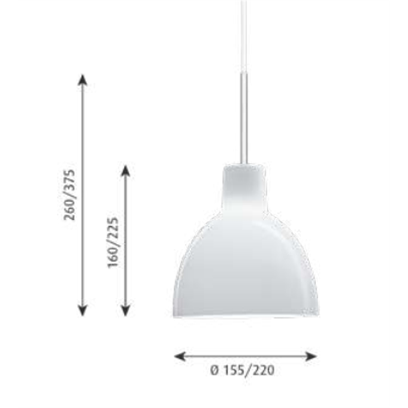 Louis Poulsen Toldbod 155Op220 Glass Pendant ⌀155 Pendelleuchte