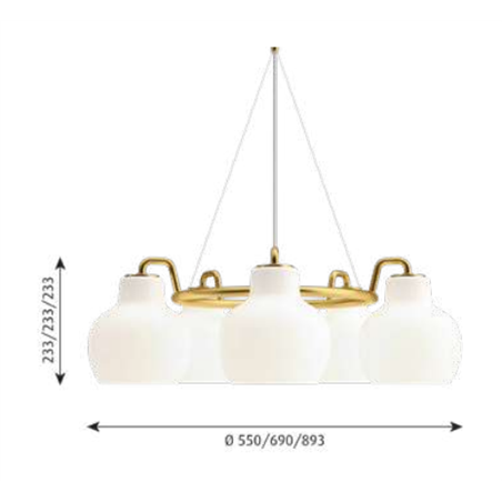 Louis Poulsen Vl Ring Crown 3 Pendant Lamp