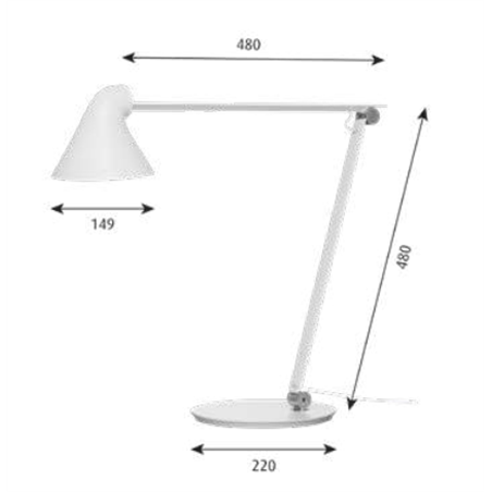 Louis Poulsen Njp Table PIN Ø10 Table Lamp