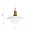 Louis Poulsen Ph 3½-3 Glass Pendant Hängelampe