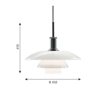 Louis Poulsen Ph 4½-4 Glass Pendant Hängelampe