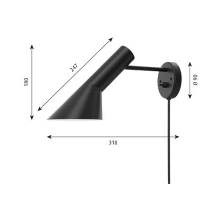 Louis Poulsen Aj Wall With cord / With switch Lamp