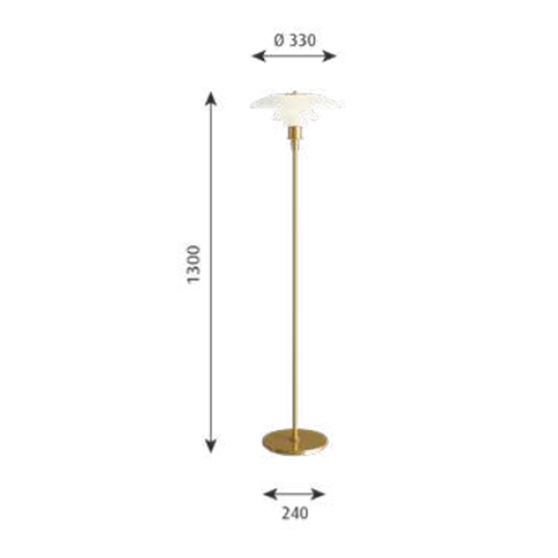 Louis Poulsen Ph 4½-3½ Glass Floor Stehlampe
