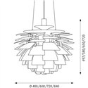 Louis Poulsen Ph Artichoke Glass ⌀480 Pendant Lamp
