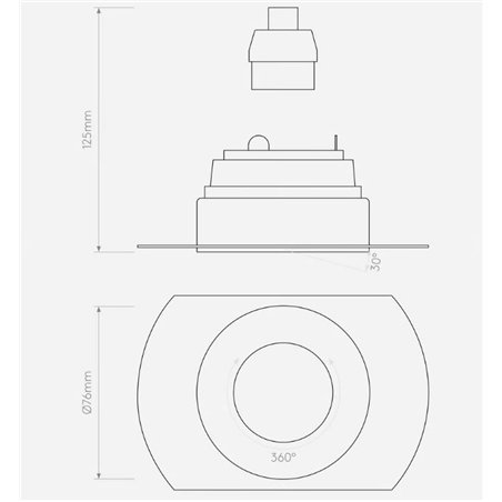 Astro Trimless Round Adjustable recessed spot