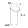Delta Light OBLIX R 40 930 Pollerleuchte – Anthrazit Dunkelgrau – Outlet