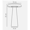 DFTP Arcello 14 3-Step-Dim Rechargeable  Tischlampe