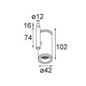 Modular Médard 42 jack LED warm dim Wall lamp / Ceiling lamp - White - Outlet