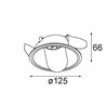 Modular Lighting Hollow 125 LED GE Einbaustrahler - Schwarz + Or - Outlet