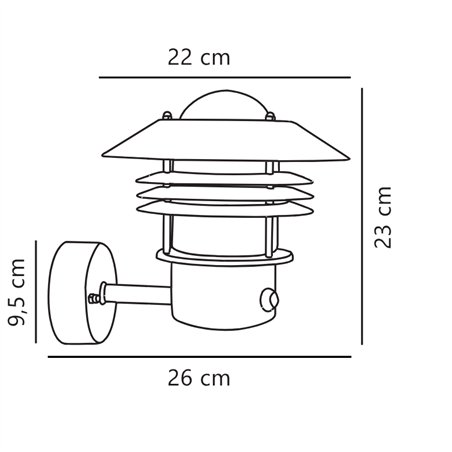 Nordlux Vejers Sensor [IP54] wall lamp - Outdoor