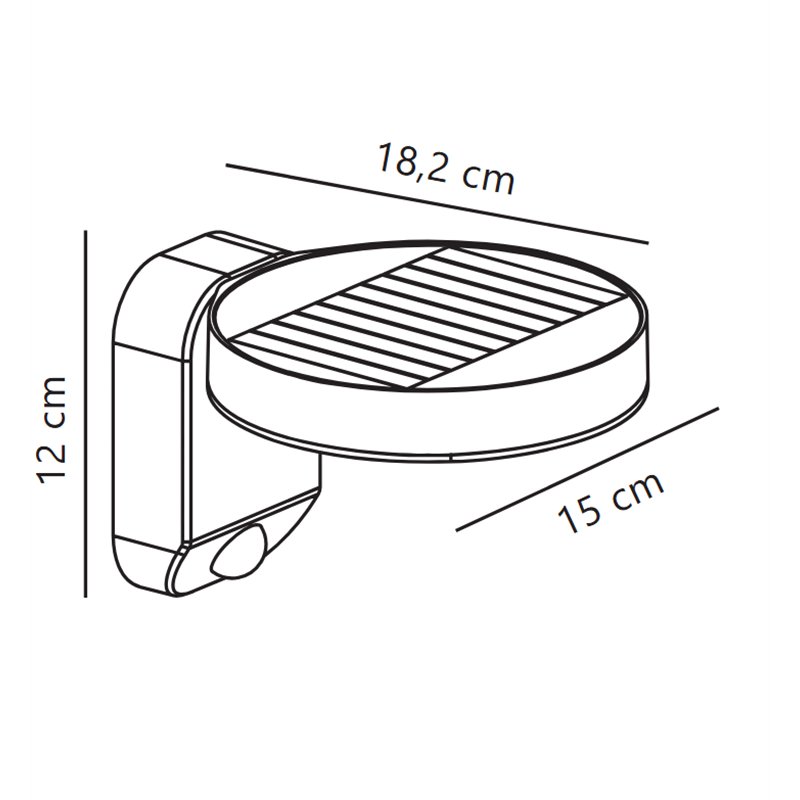 Nordlux Rica Solar Rund Sensor [IP44] Wandlampe - Outdoor