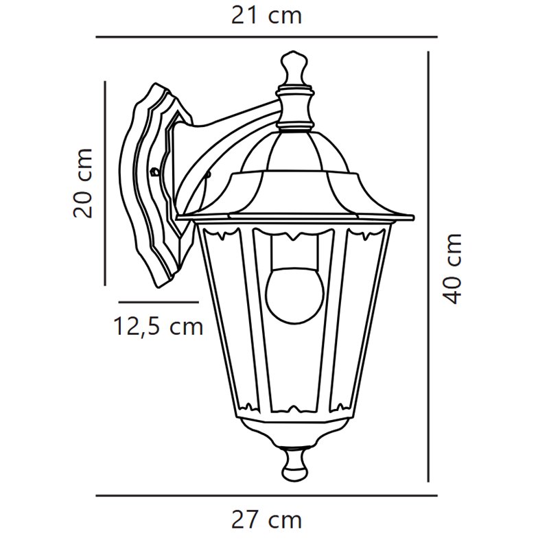 Nordlux Cardiff Down [IP44] Wandlampe - Outdoor