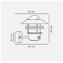 Nordlux Blokhus Sensor [IP54] wall lamp - Outdoor