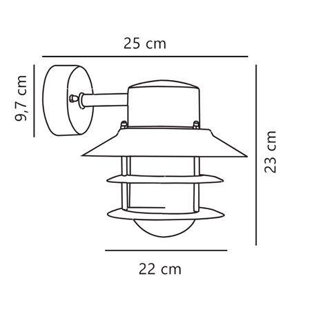 Nordlux Blokhus Down [IP54] wall lamp - Outdoor
