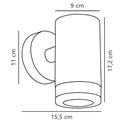 Nordlux Birk Down [IP44] wall lamp - Outdoor